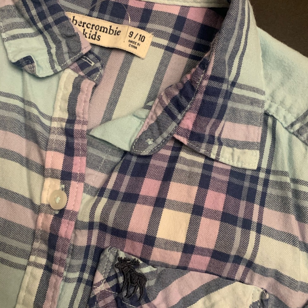 Abercrombie kids plaid shirt - girls